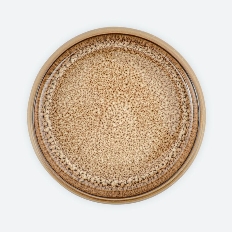 Assiette multiusage réactive 'Celeste' marron