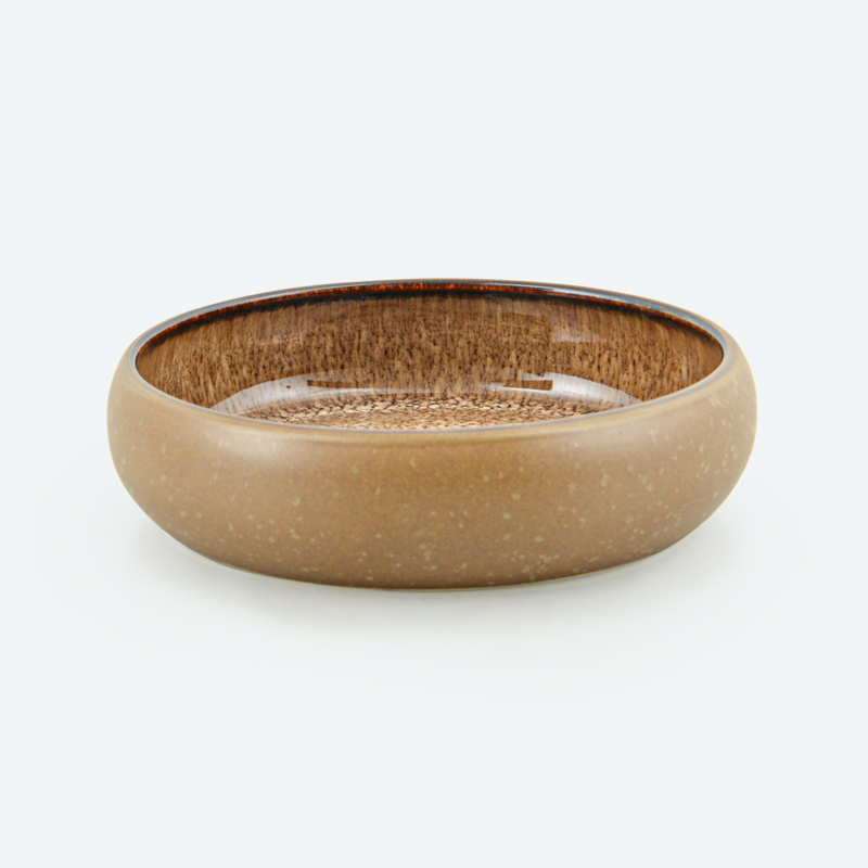 Assiette multiusage réactive 'Celeste' marron