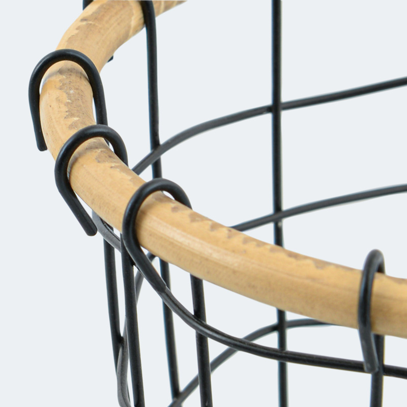 Panier rond en métal 