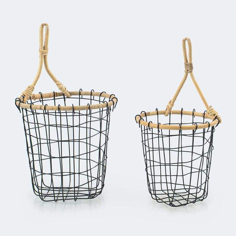 Panier rond en métal 