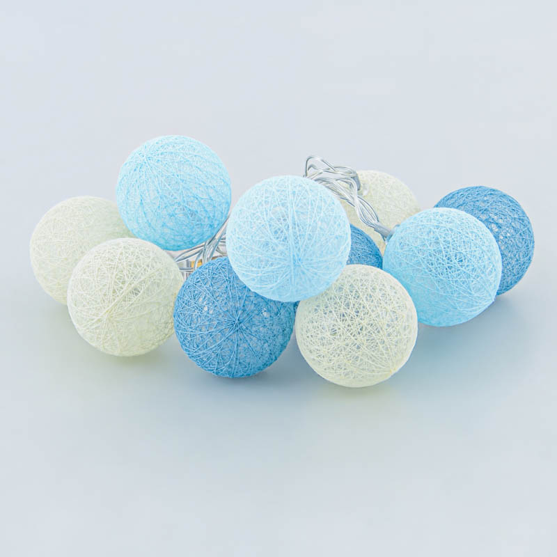 Guirlande 10 boules lumineuses tricolore