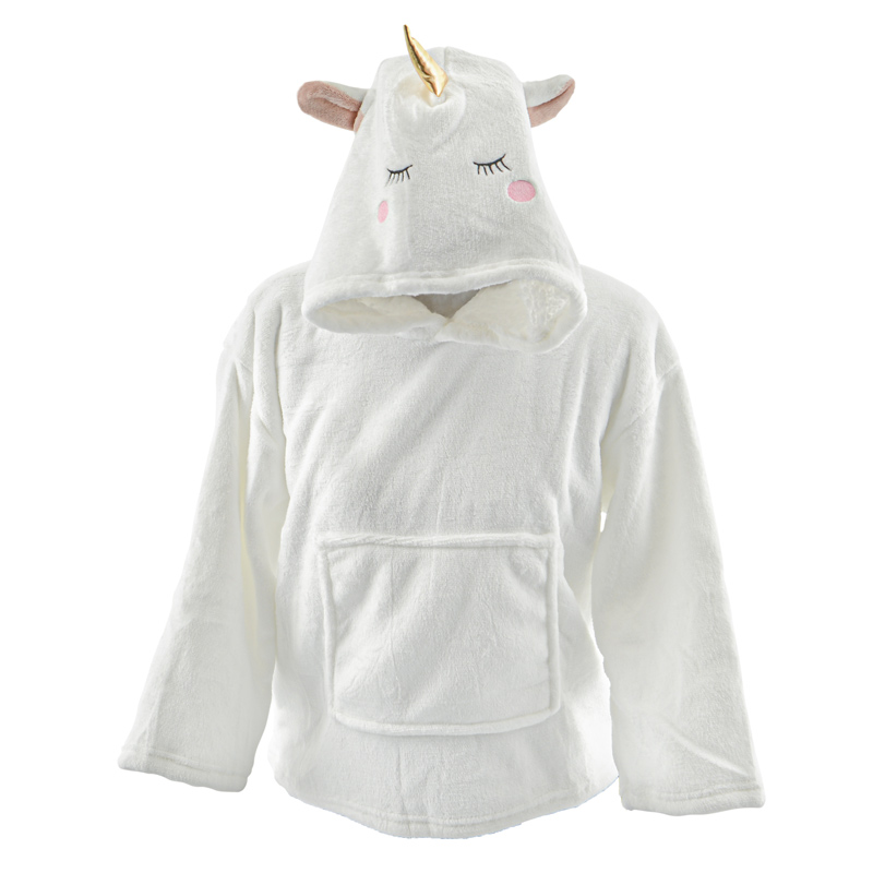 Pull plaid enfant 'Licorne' beige - L'Incroyable