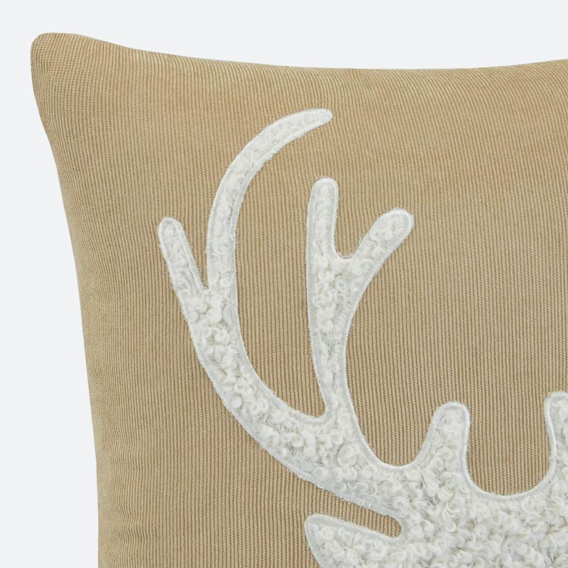 Coussin applique 'Magic Forest' beige