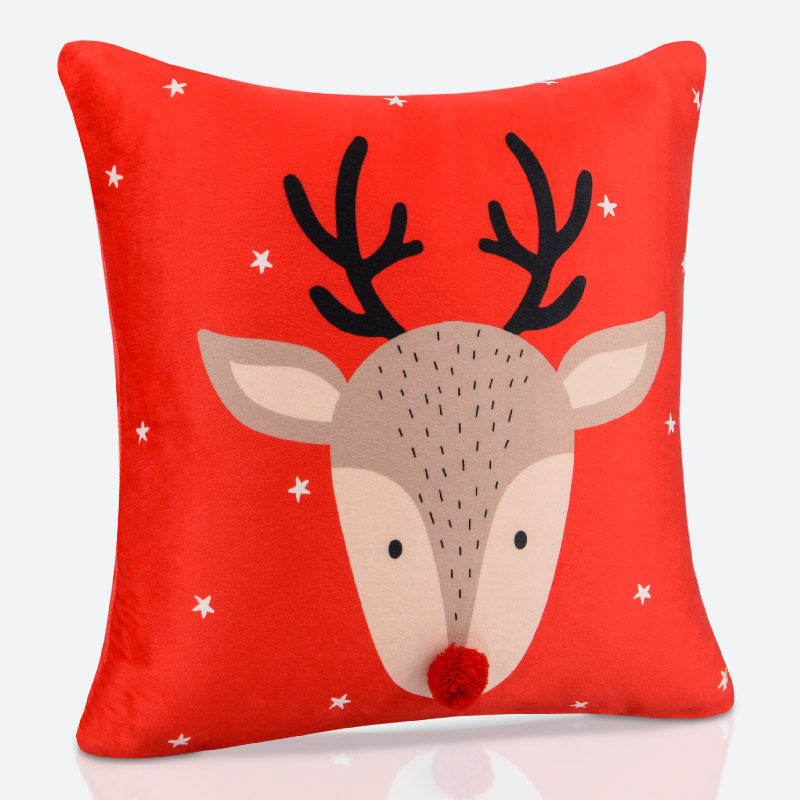 Coussin velours imprimé 'Rodolph'