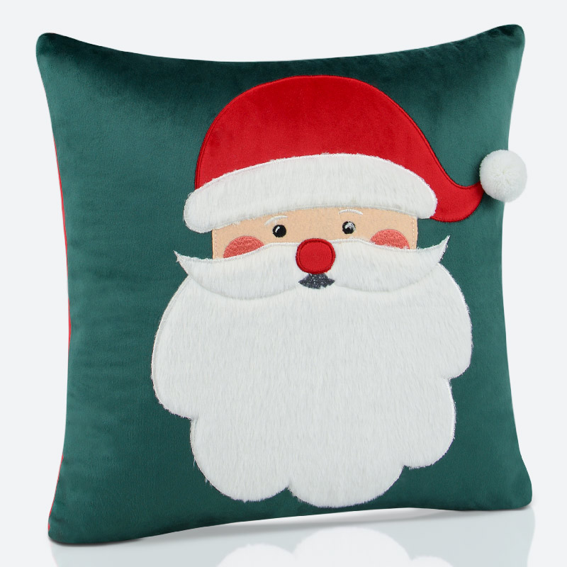 Coussin velours imprimé 'Santa'