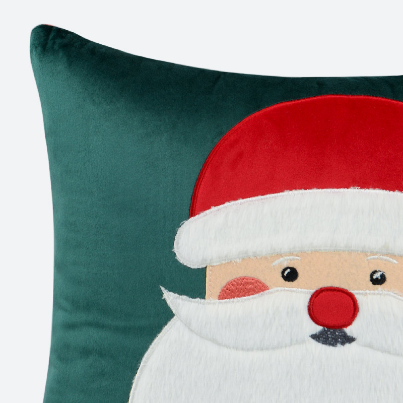 Coussin velours imprimé 'Santa'