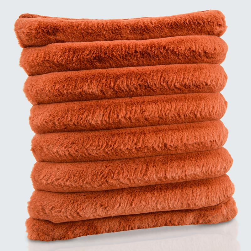Coussin 'Stripes' couleur terracotta