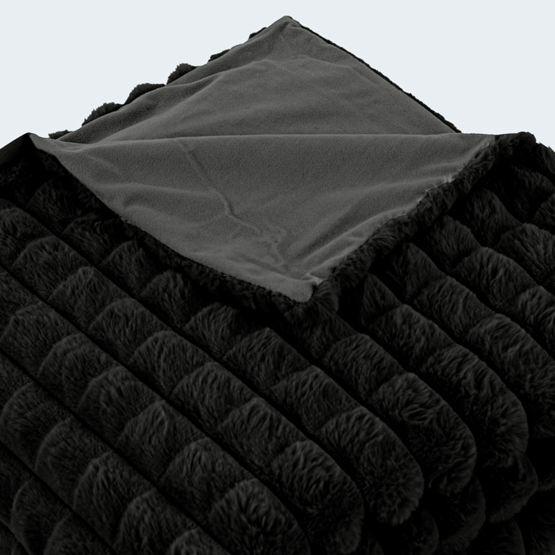 Plaid imitation fourrure 'Squadri'  