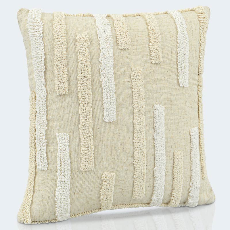 Coussin tufté 'Matriale' ficelle