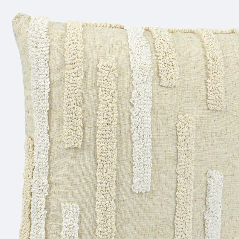 Coussin tufté 'Matriale' ficelle