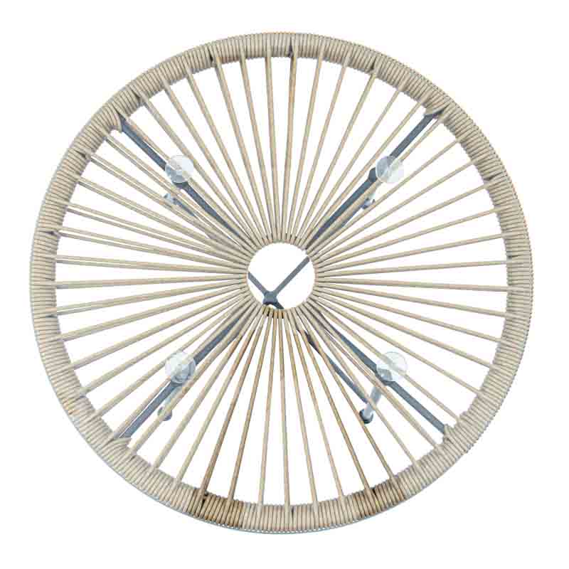 Table ronde 'Java' noire et beige