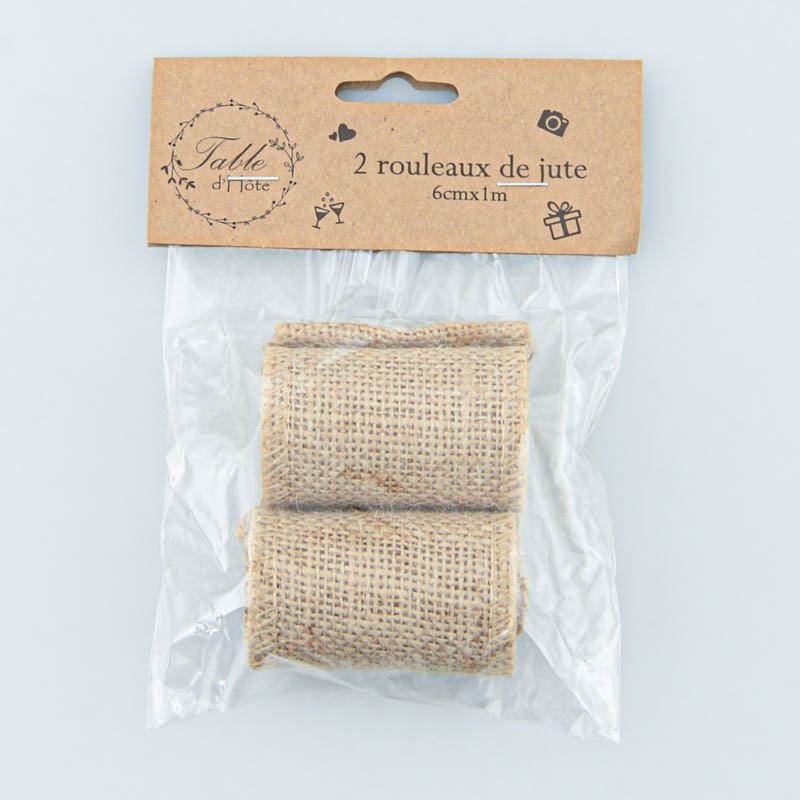 Lot de 2 rouleaux de jute 