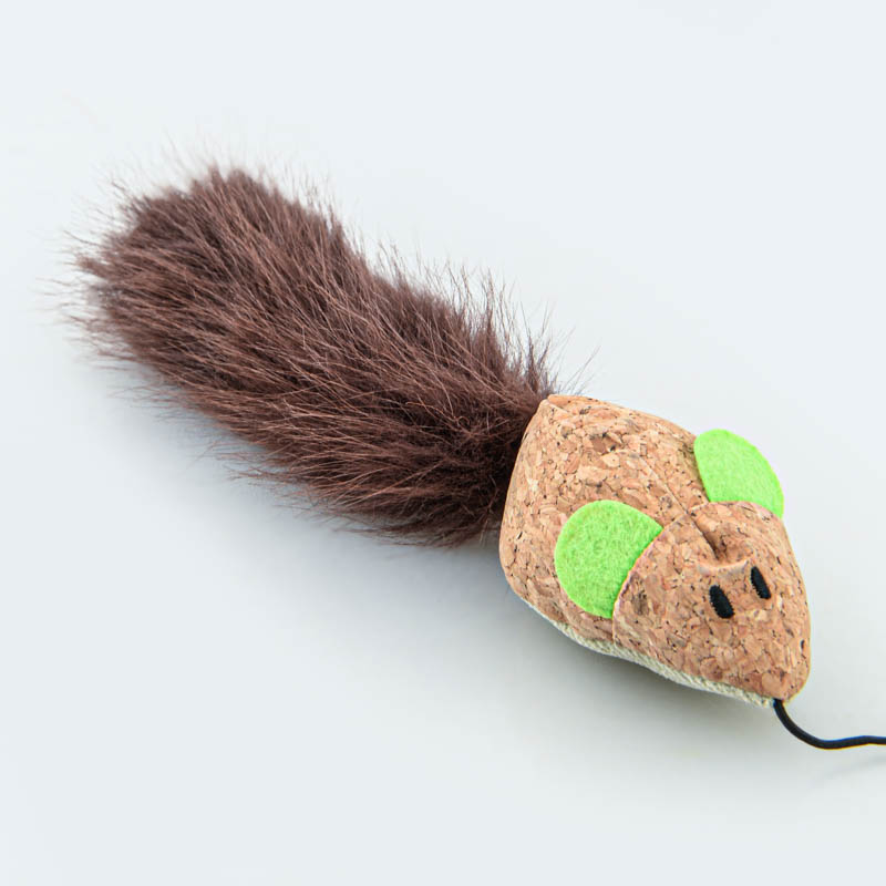 Jouet pour chat bâton avec souris