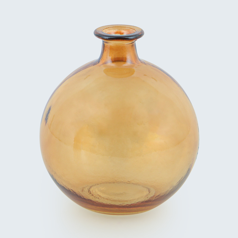 Vase soliflore boule couleur ambre