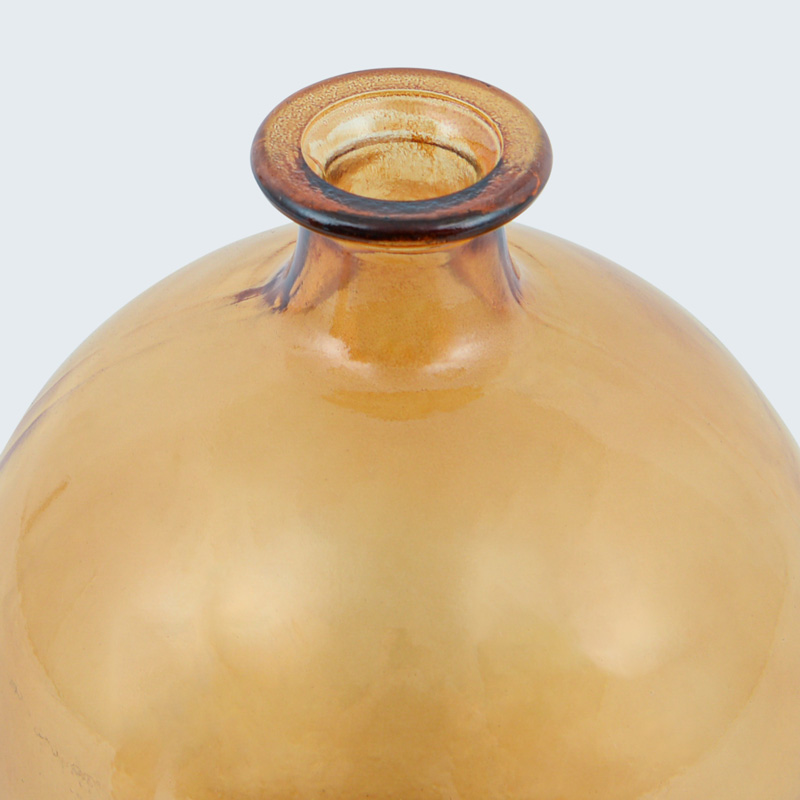 Vase soliflore boule couleur ambre