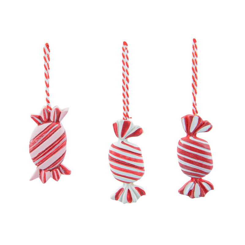 3 décorations à suspendre  'Candy World'
