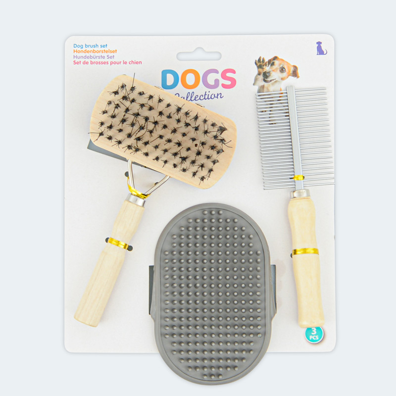Lot 3 brosses pour animaux