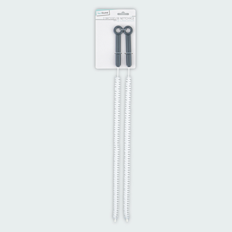 Lot de 2 brosses de nettoyage de canalisation