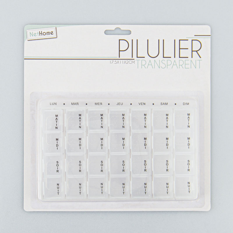 Pilulier transparent 