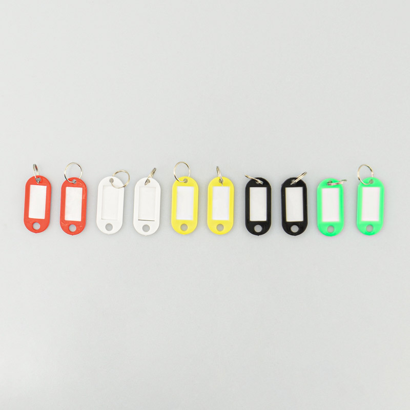 Lot de 10 porte-clés avec étiquettes 