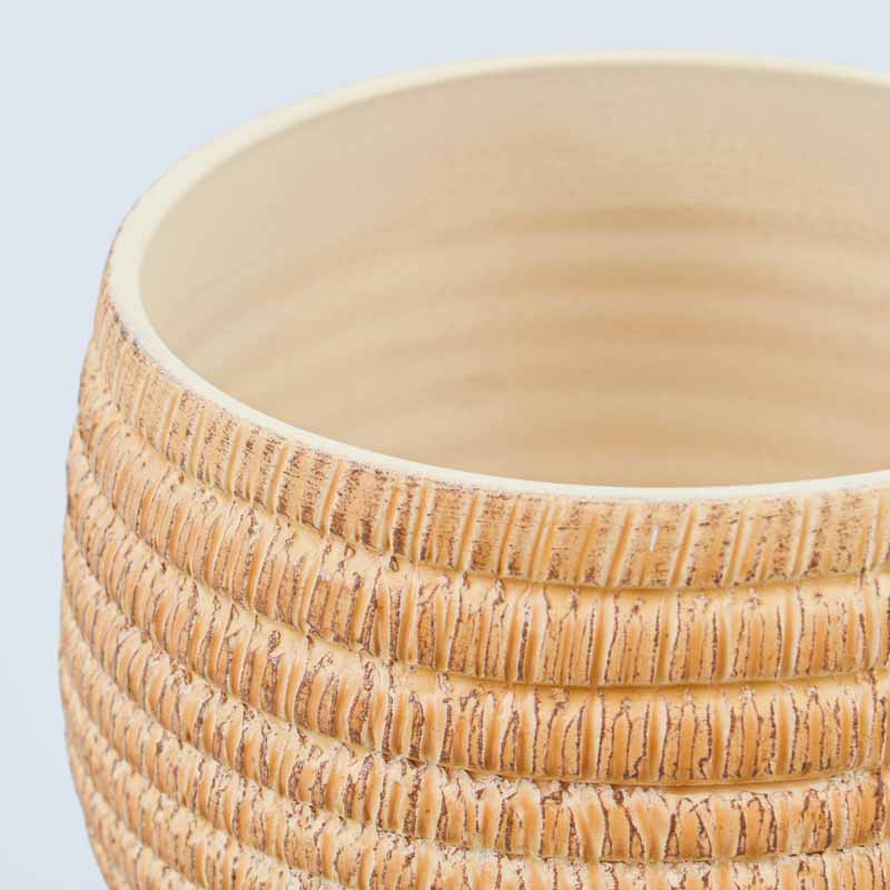Cache-pot 'Trikala' couleur crème