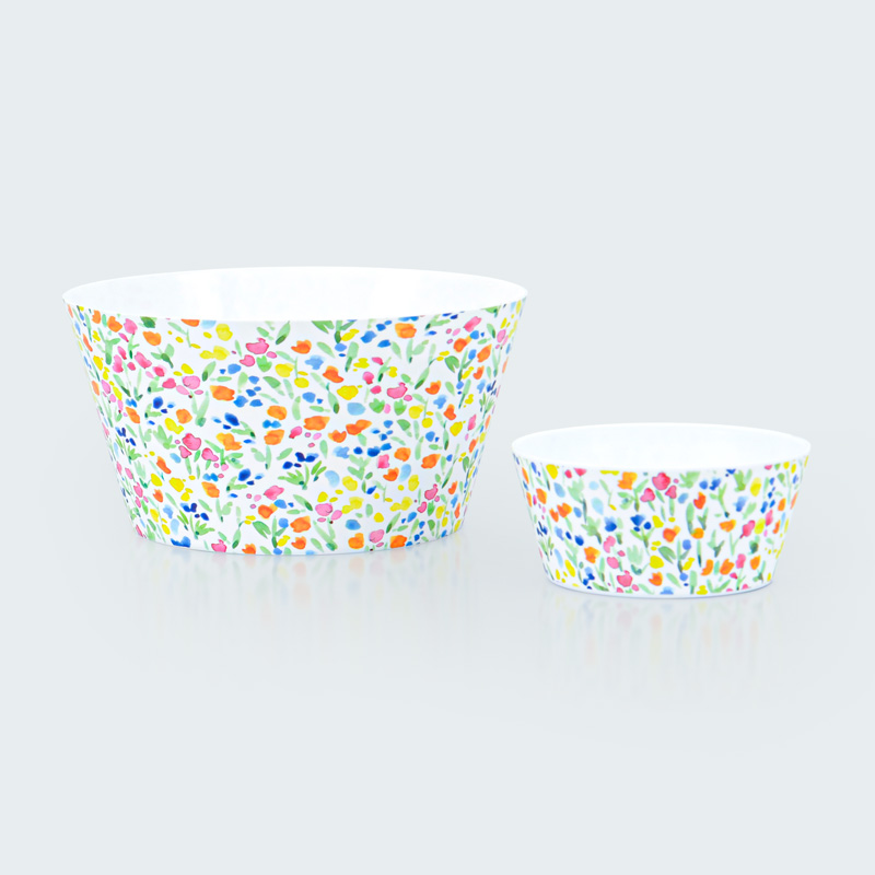 Saladier 'Fleurettes' en plastique
