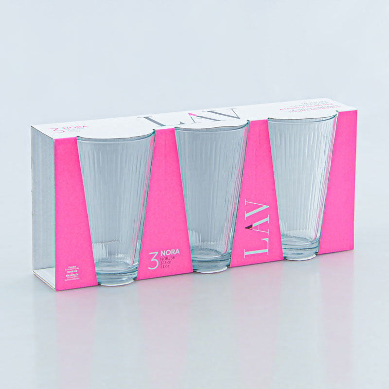 3 verres hauts 'Nora'