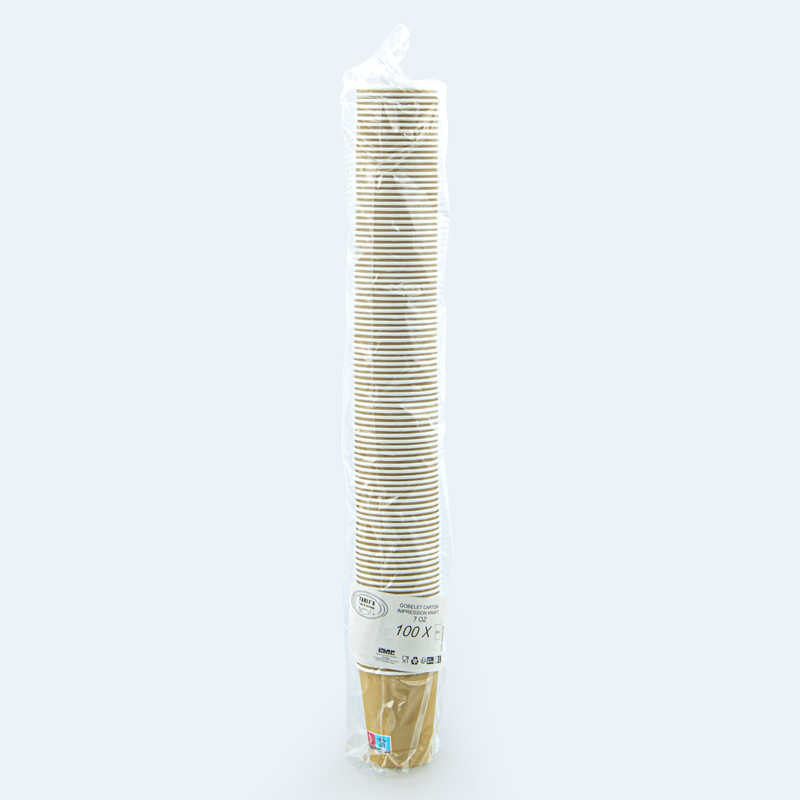 Lot de 100 gobelets en carton 