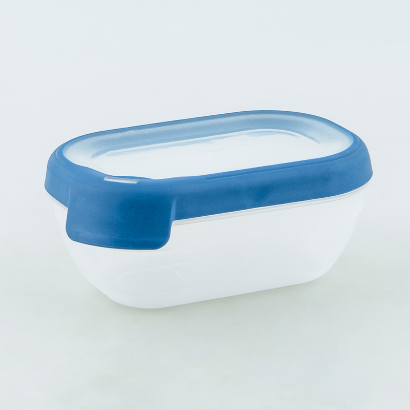 Boite alimentaire rectangulaire 'Grand Chef' trans/bleu en plastique  recycle - L'Incroyable