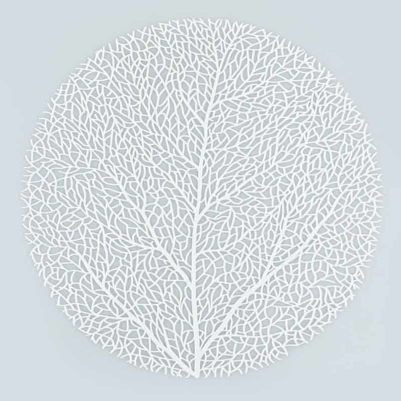 Set de table 'Arborescence' blanc