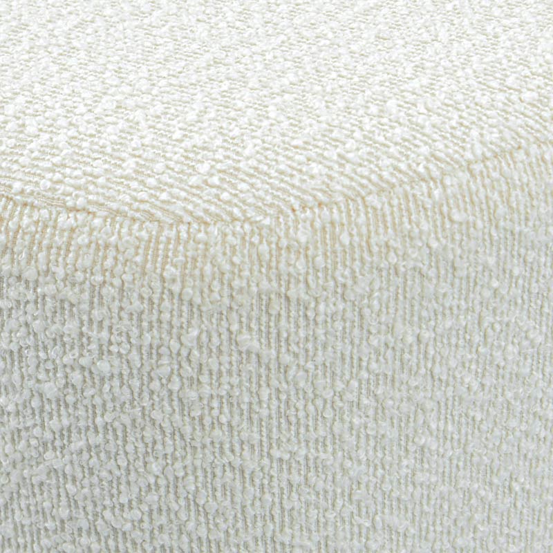 Pouf 'Highland' bouclette blanc 