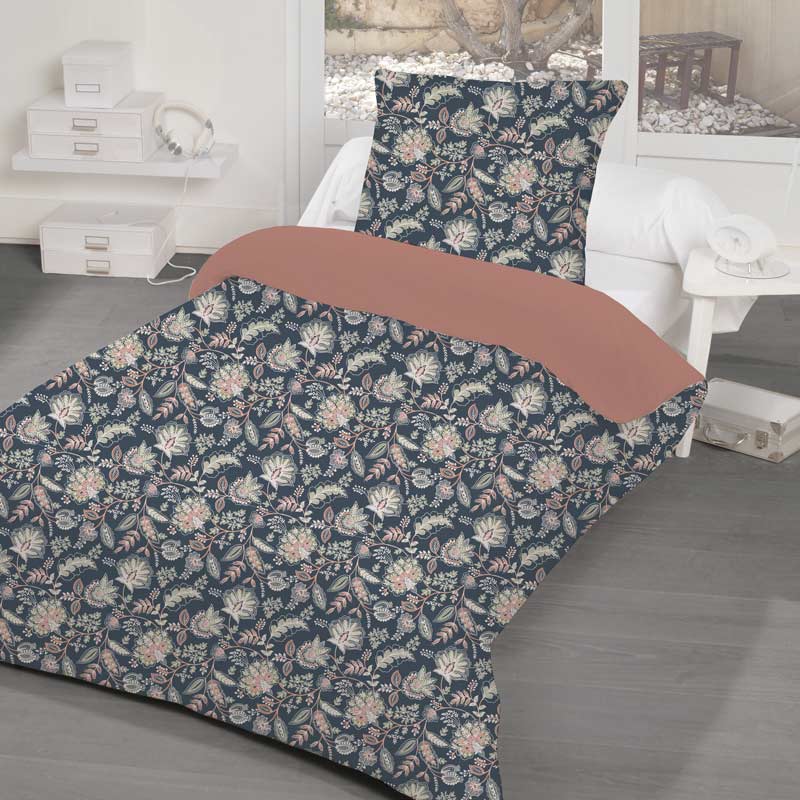 Parure de lit 'Indila' bleue