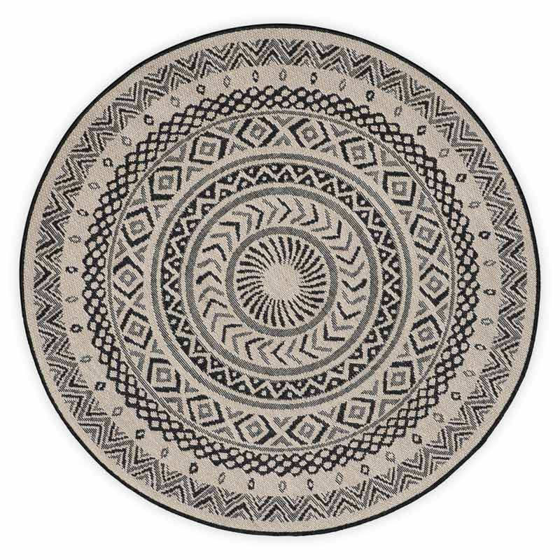 Tapis tissé plat rond