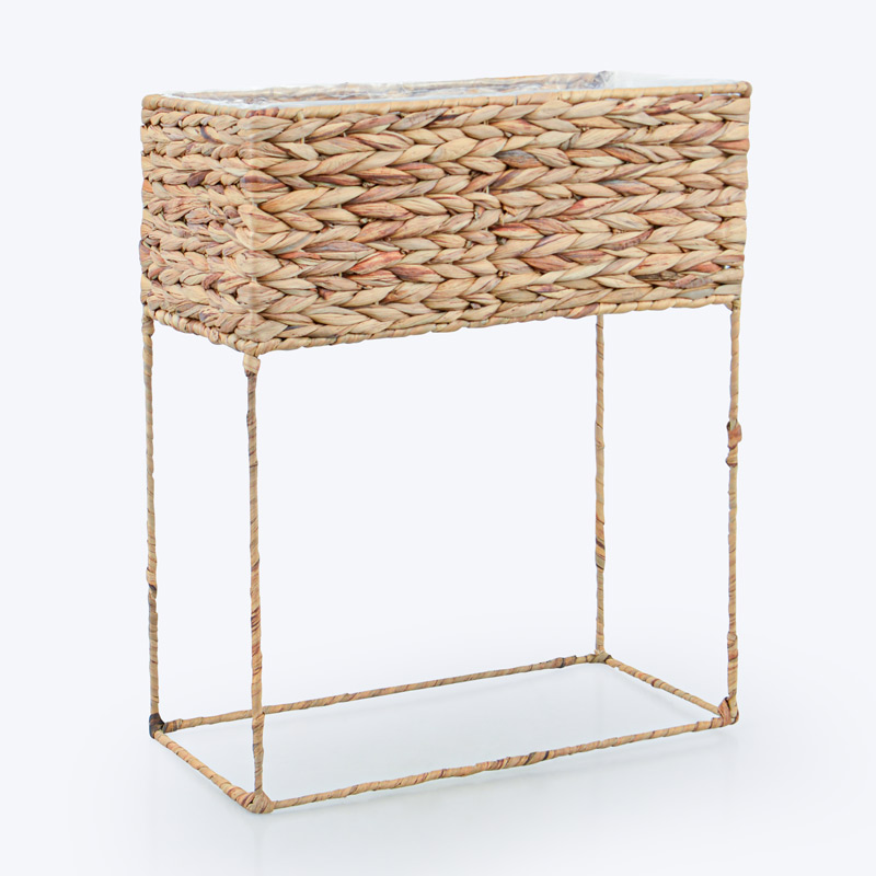 Cache-pot rectangulaire sur pied