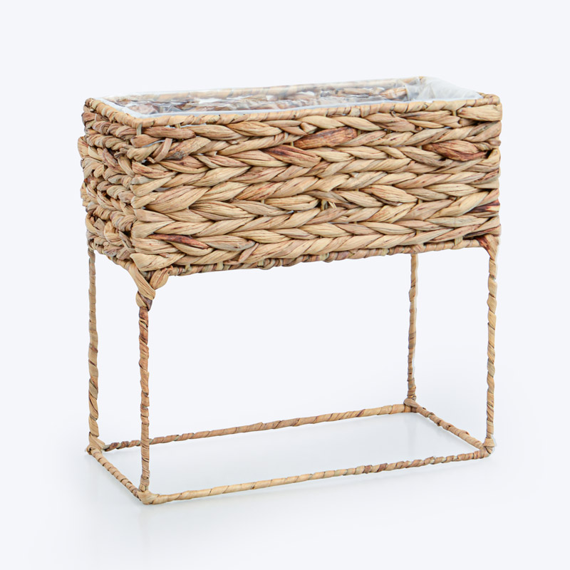 Cache-pot rectangulaire sur pied