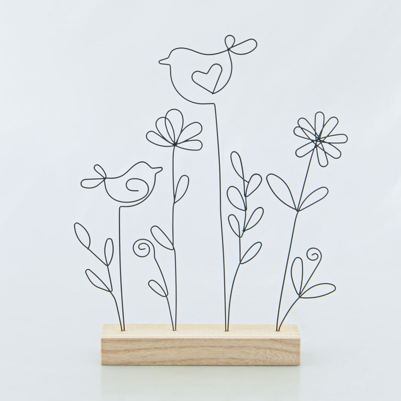 Déco à poser fleurs et oiseaux