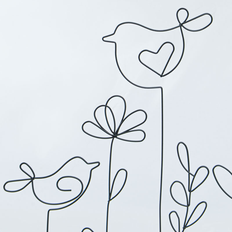 Déco à poser fleurs et oiseaux