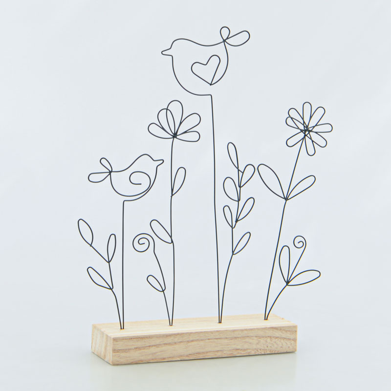 Déco à poser fleurs et oiseaux