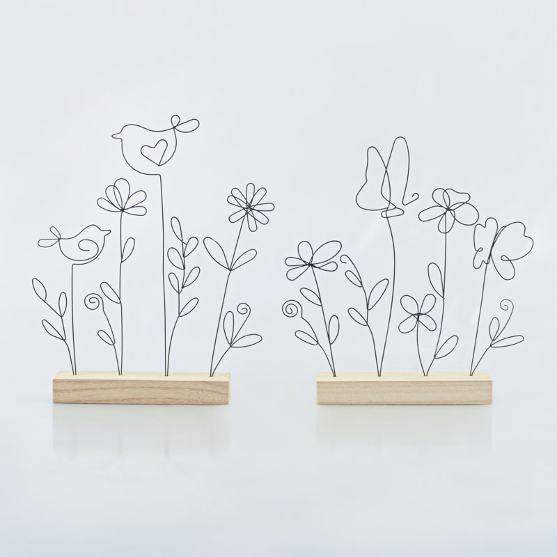 Déco à poser fleurs et oiseaux