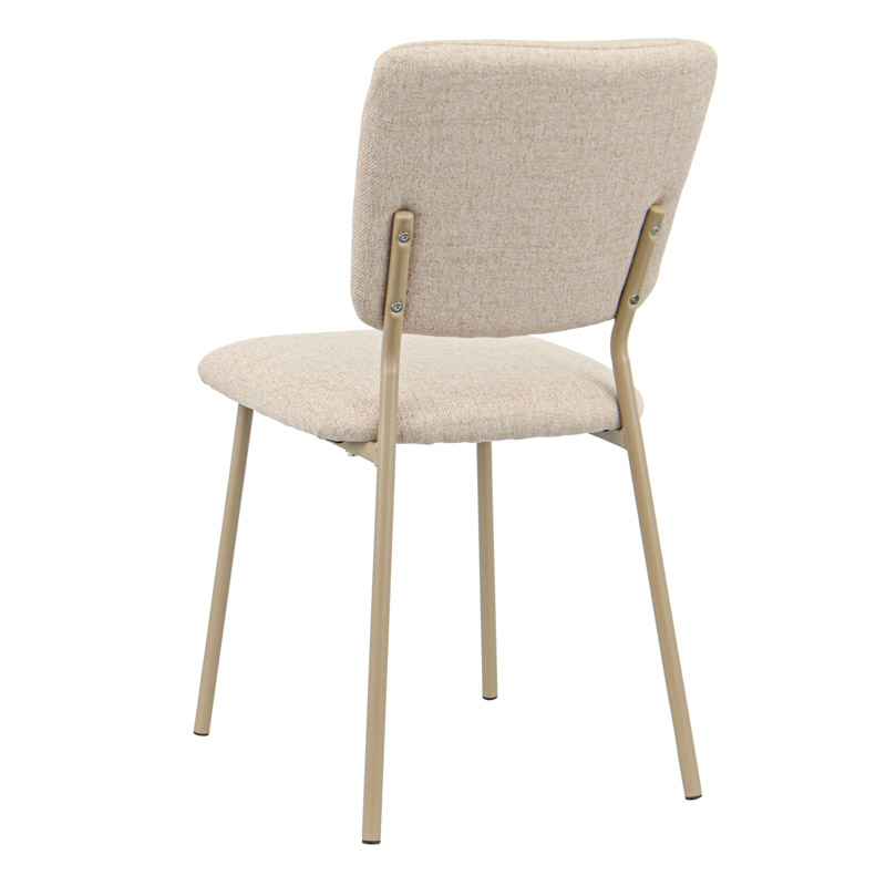 Chaise 'Evane' imitation lin beige
