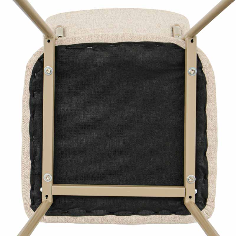 Chaise 'Evane' imitation lin beige