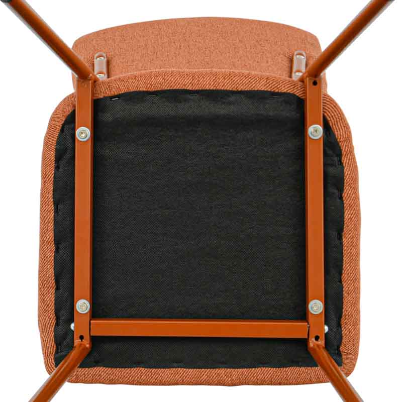 Chaise 'Evane' imitation lin terracotta