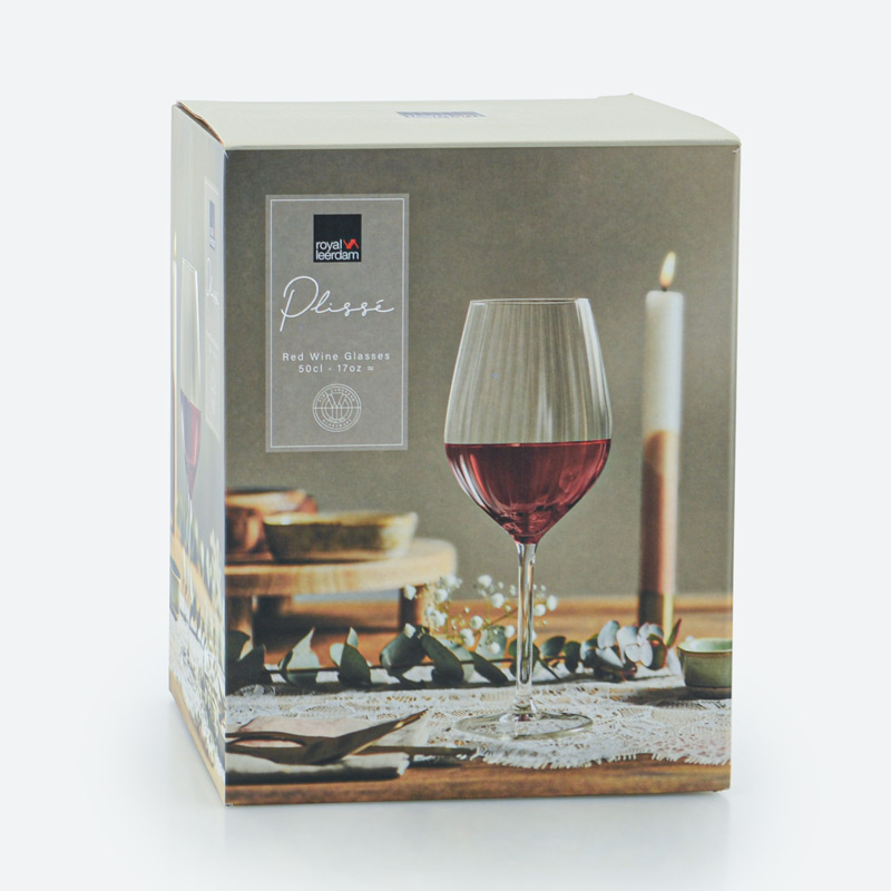 Lot de 4 verres à vin 'Plissé' 