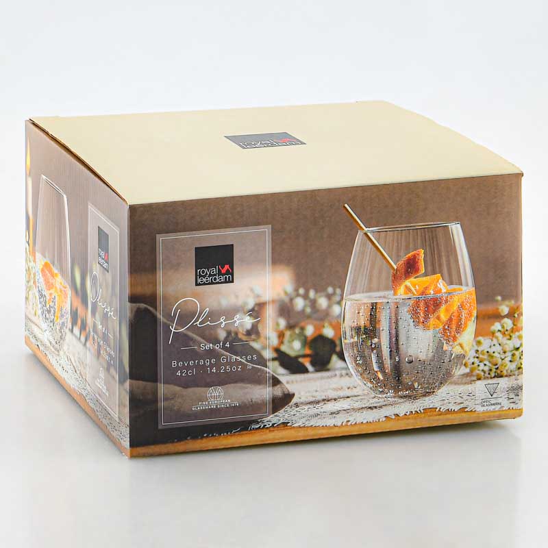 Lot de 4 verres 'Plisse' 