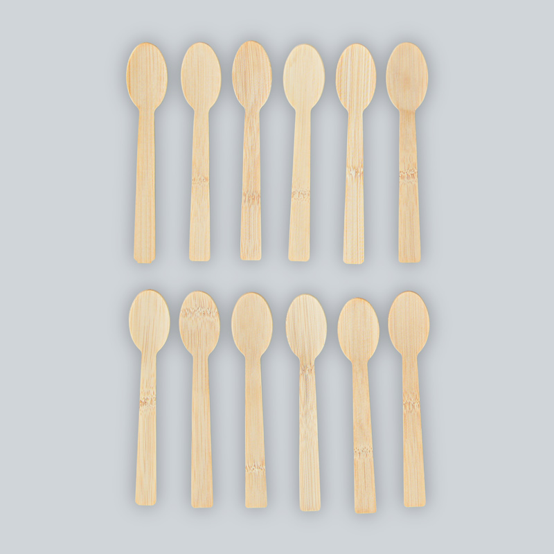 Lot de 12 cuillères à soupe en bambou