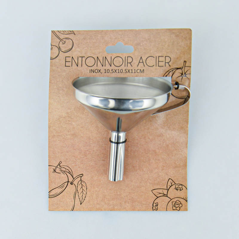 Entonnoir avec filtre en acier 