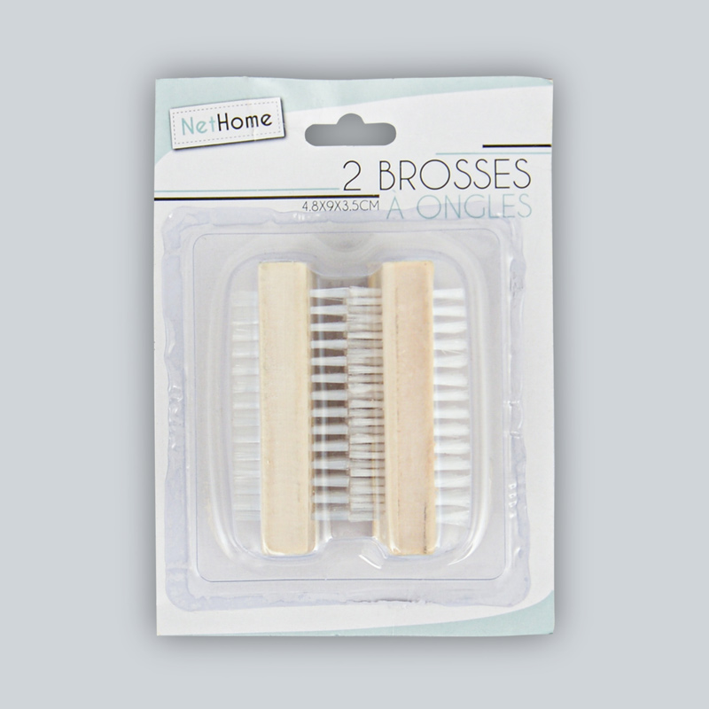 Lot de 2 brosses pour ongles 
