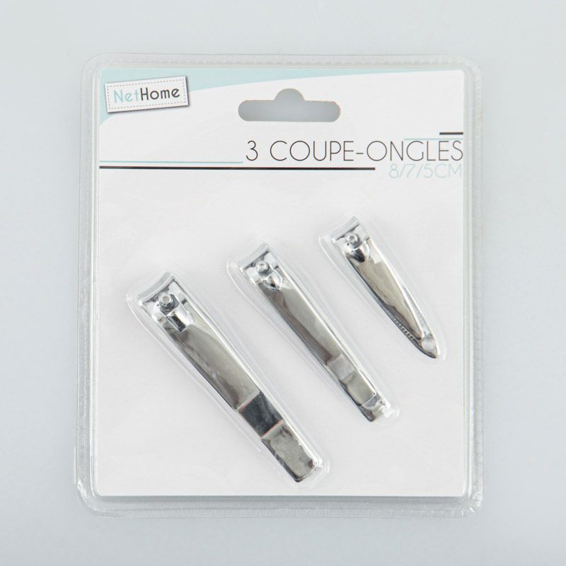 Lot de 3 coupe-ongles 