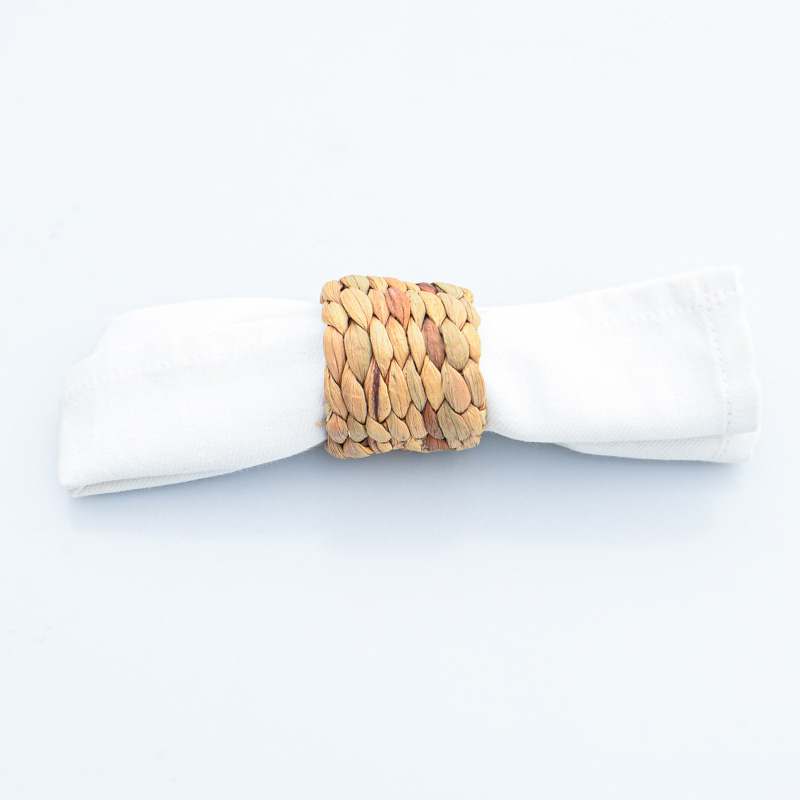Rond de serviette tressé beige 