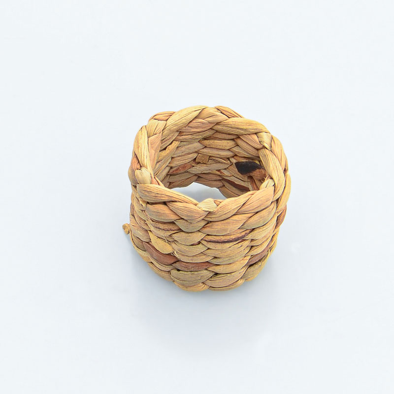 Rond de serviette tressé beige 
